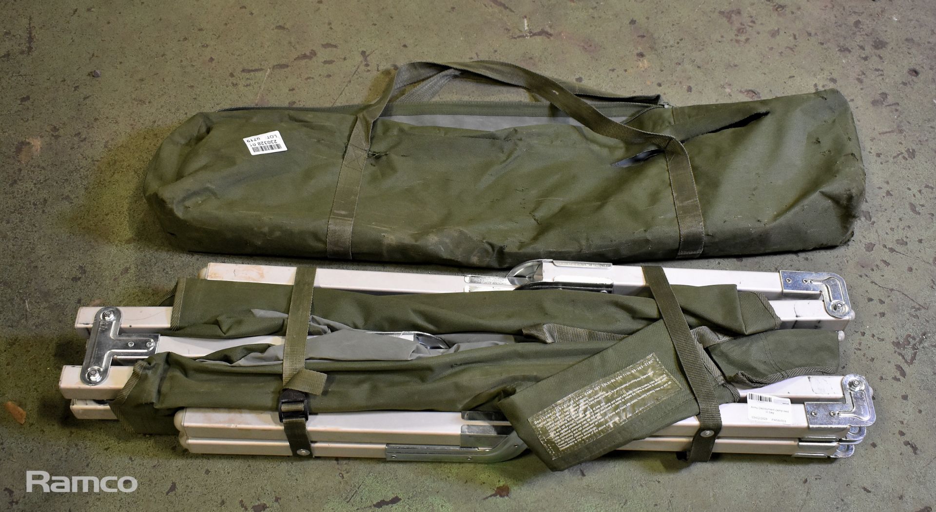 Army Deployment camp bed in bag