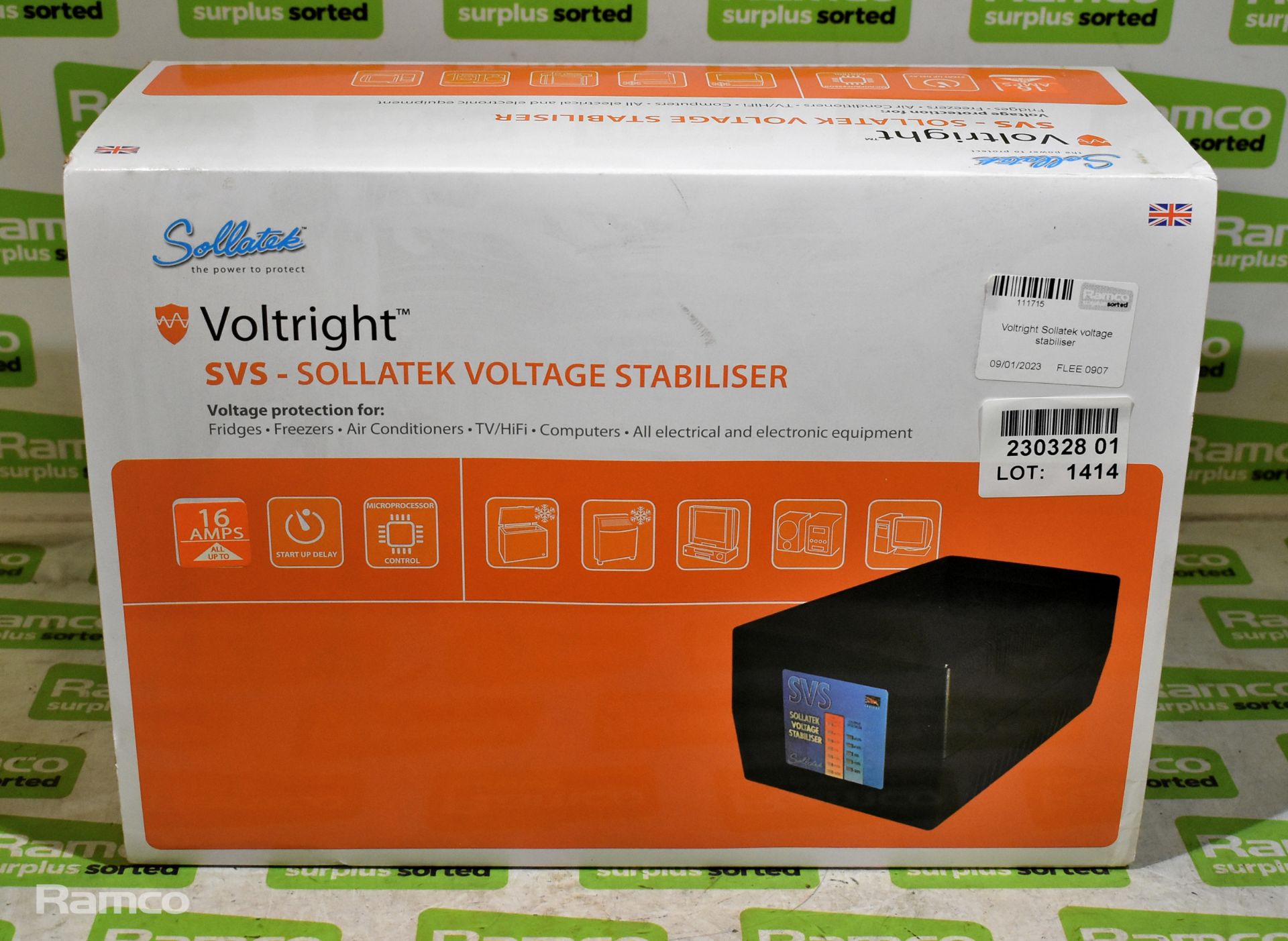 Voltright Sollatek voltage stabiliser - Image 10 of 10