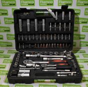 Socket and drill bit set