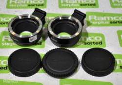 2x Canon mount adapters EF-EOS M