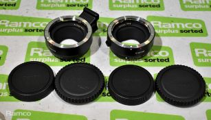 2x Canon mount adapters EF-EOS M