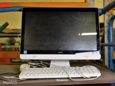 Acer Aspire C20-820 all-in-one PC - in working order, some scratches on screen