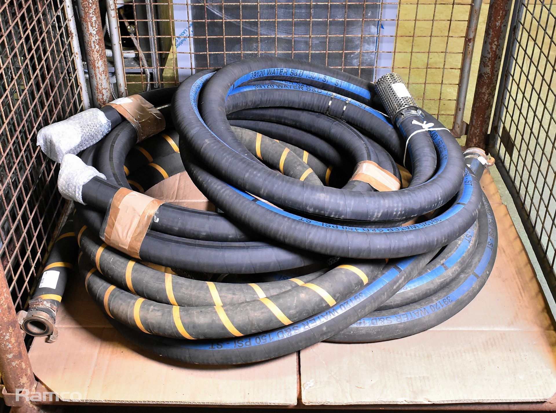 4x 2 inch rubber hose assemblies - approx length 5m