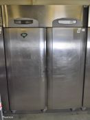 Foster EPREMG1350H stainless steel double door fridge - 1450mm W
