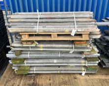 150x 45mm diameter metal pipes - 150cm average lengths, 94x 45mm diameter metal pipes