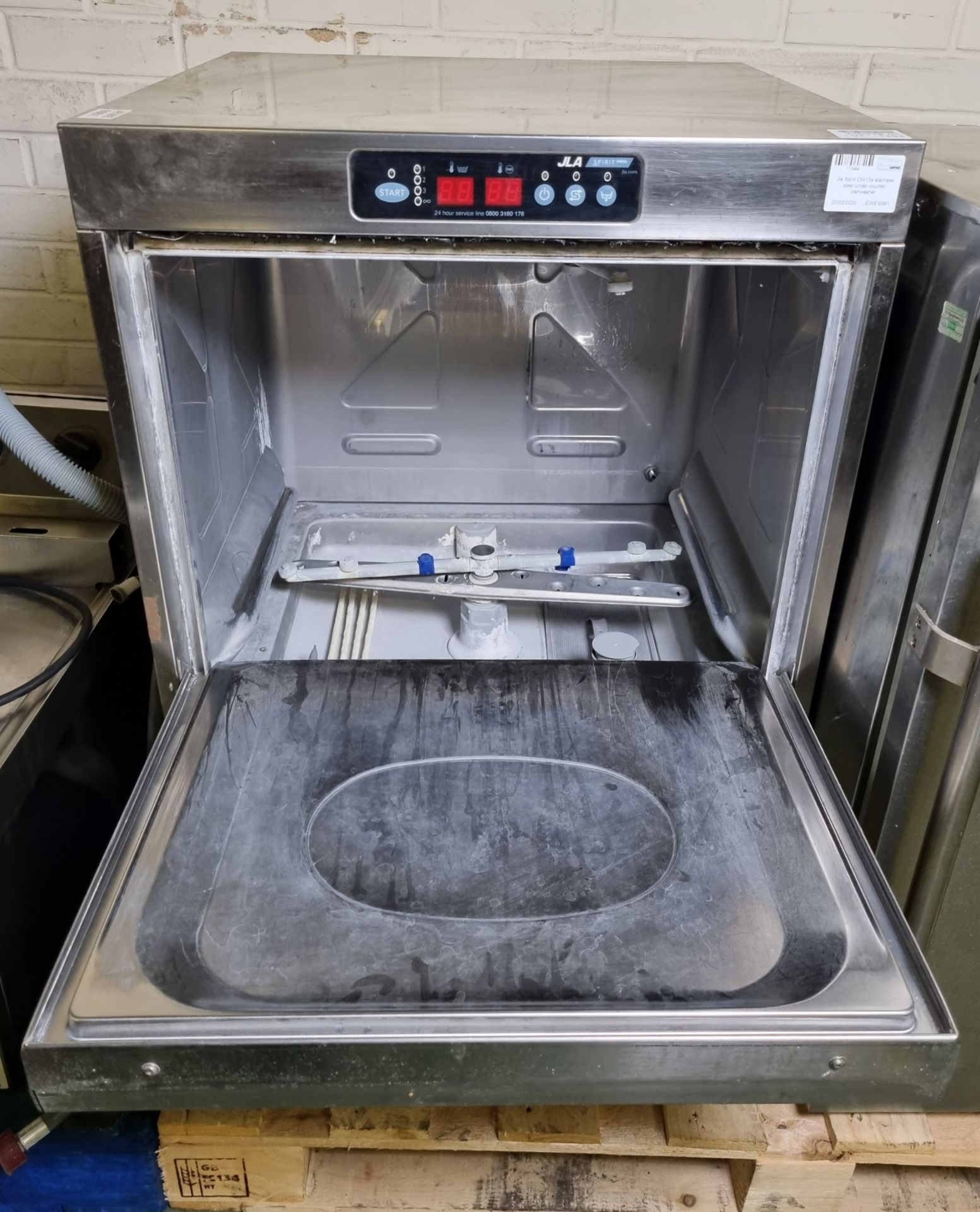 Jla Spirit DW15s stainless steel under counter dishwasher - 600mm W - Image 3 of 4