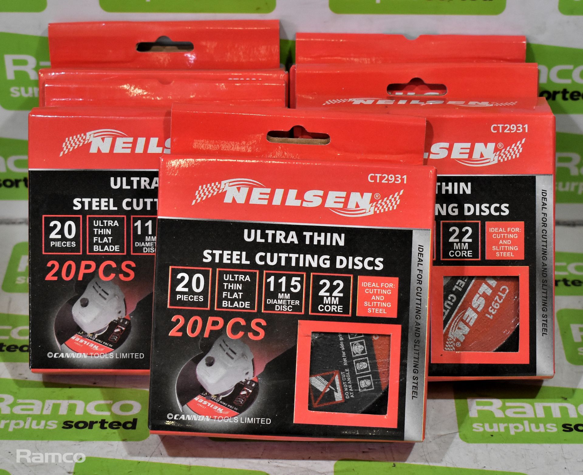 5x packs of Neilson steel ultra cutting discs (100pieces)