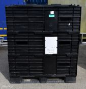 Plastic pallet with 3 plastic collar layers - standard uk pallet size: 1.2 m x 1m