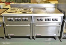 Garland G-B906.PE800.FE.E4 stainless steel electric twin oven range - 1610mm W