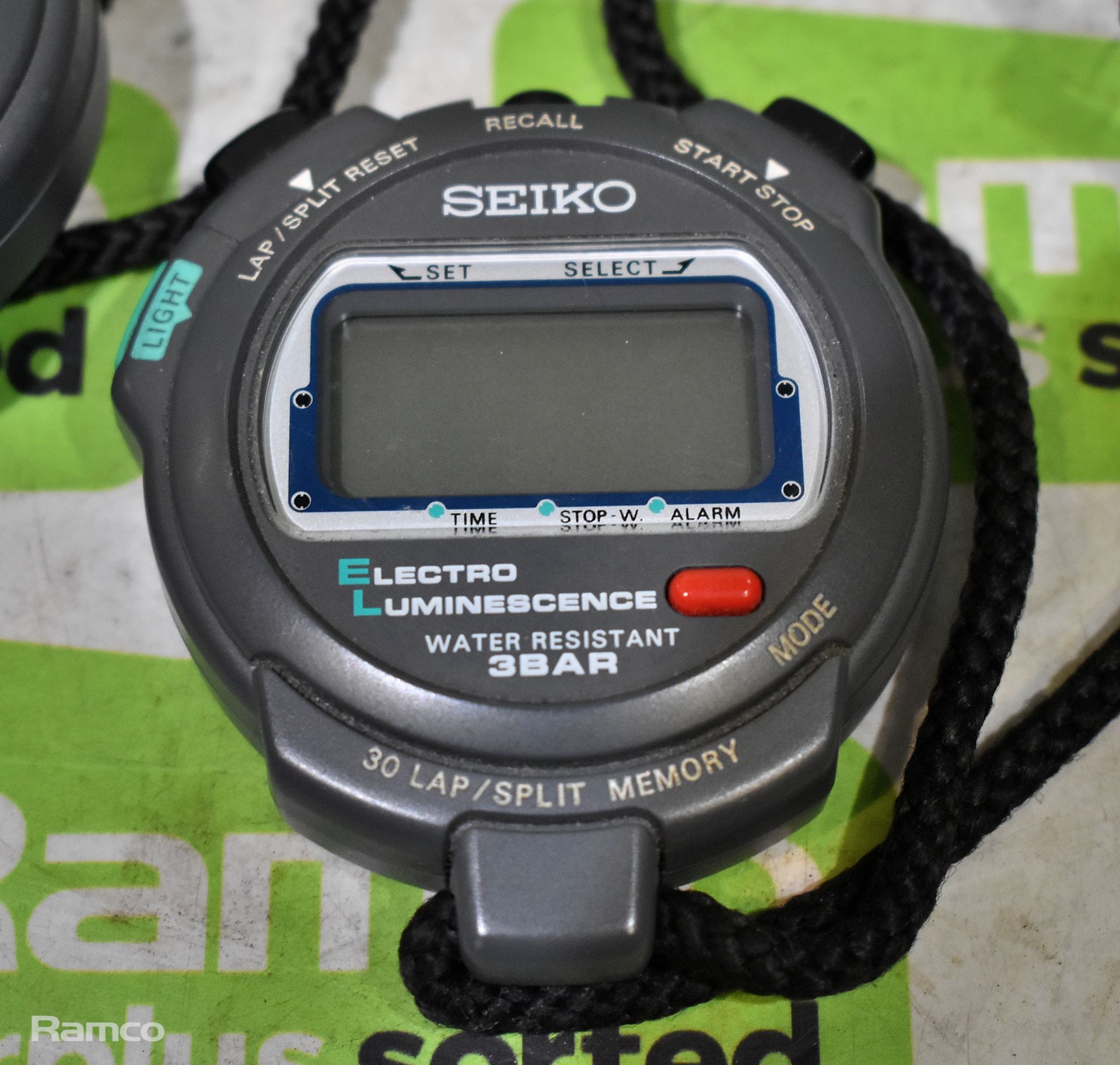 3x Seiko 3 bar electro luminescence digital stopwatches - Image 2 of 3