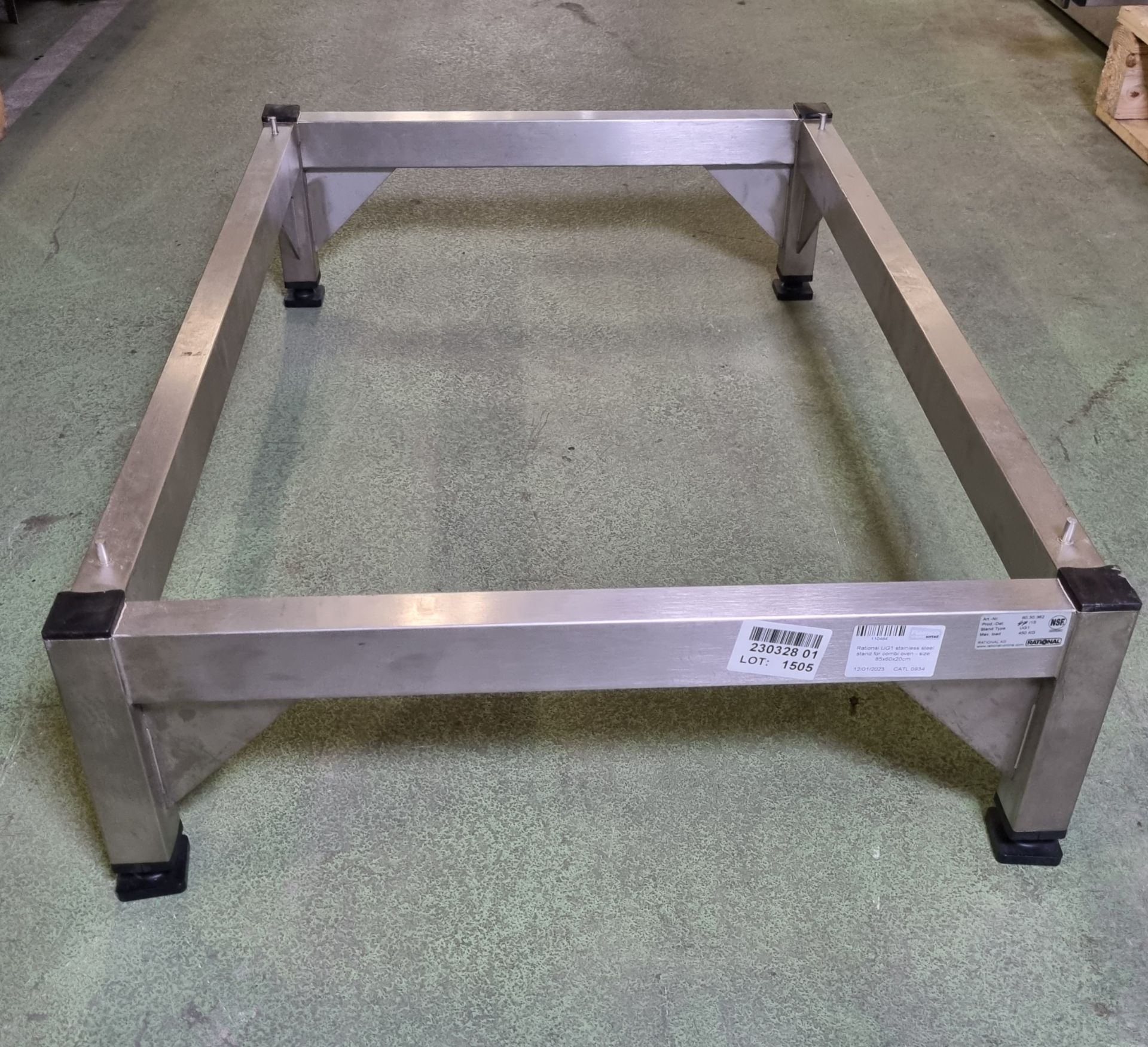 Rational UG1 stainless steel stand for combi oven - size: 85 x 60 x 20cm