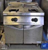 Zanussi double tank gas fryer - 800mm W