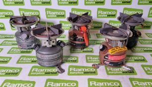 5x Coleman mini dual fuel stoves - see pictures for models