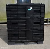 Plastic pallet with 3 plastic collar layers - standard uk pallet size: 1.2 m x 1m