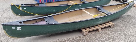 Discovery 158 green canoe - L 490 x W 100 x H 45 cm