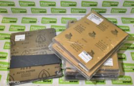 8x packs of Abrasive sheets - wet / dry 320 - approx. 50 sheets per pack