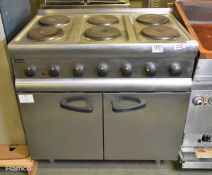 Lincat electric combi oven & 6x hob - 3 phase 90W x 60D x 95H cm