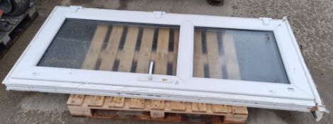 PVC white double glazed door - frame size W 91.6 x H 210 x D 7.5 cm