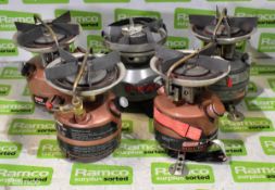 5x Coleman mini dual fuel stoves - see pictures for models & types