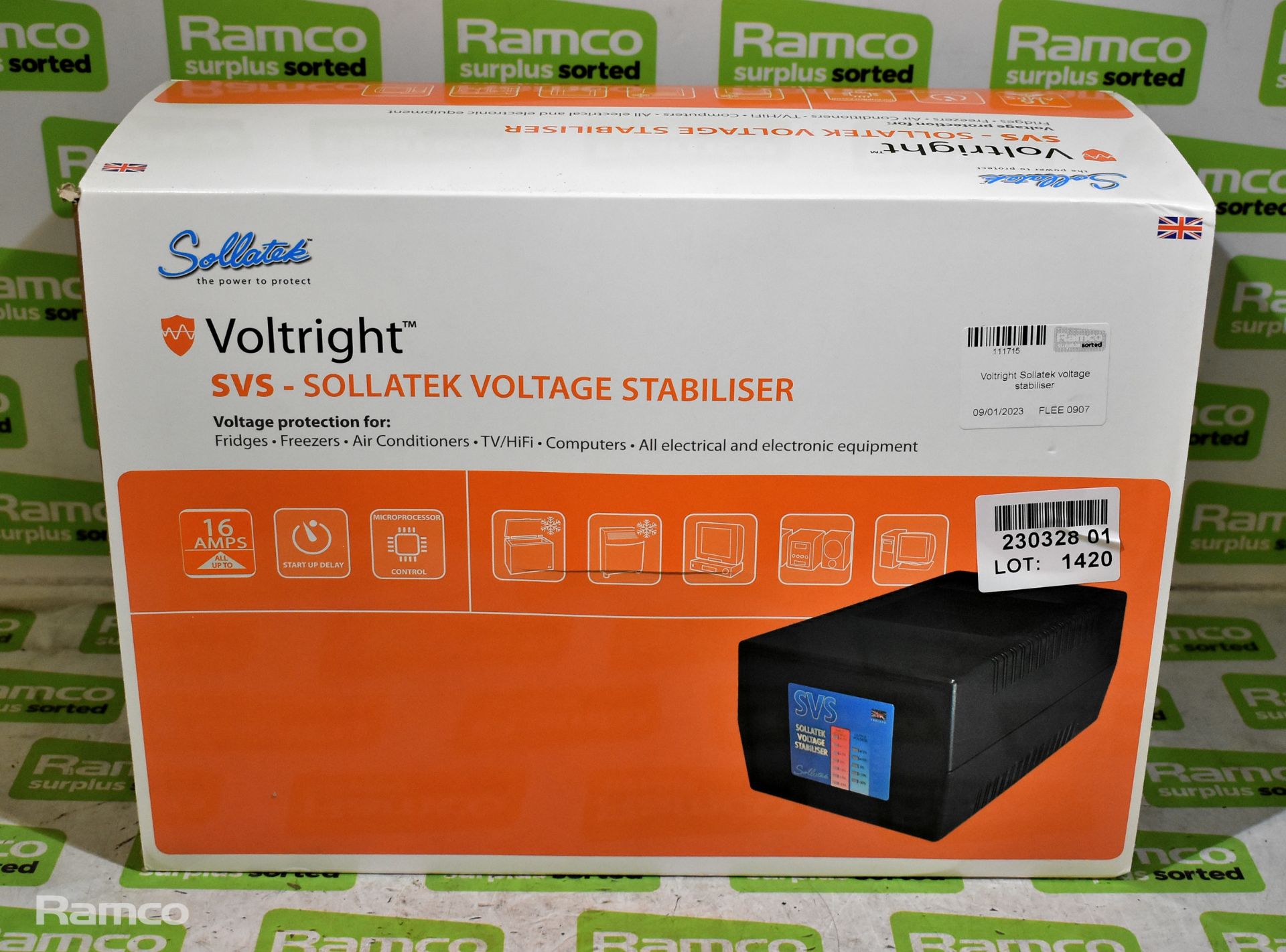 Voltright Sollatek voltage stabiliser - Image 10 of 10