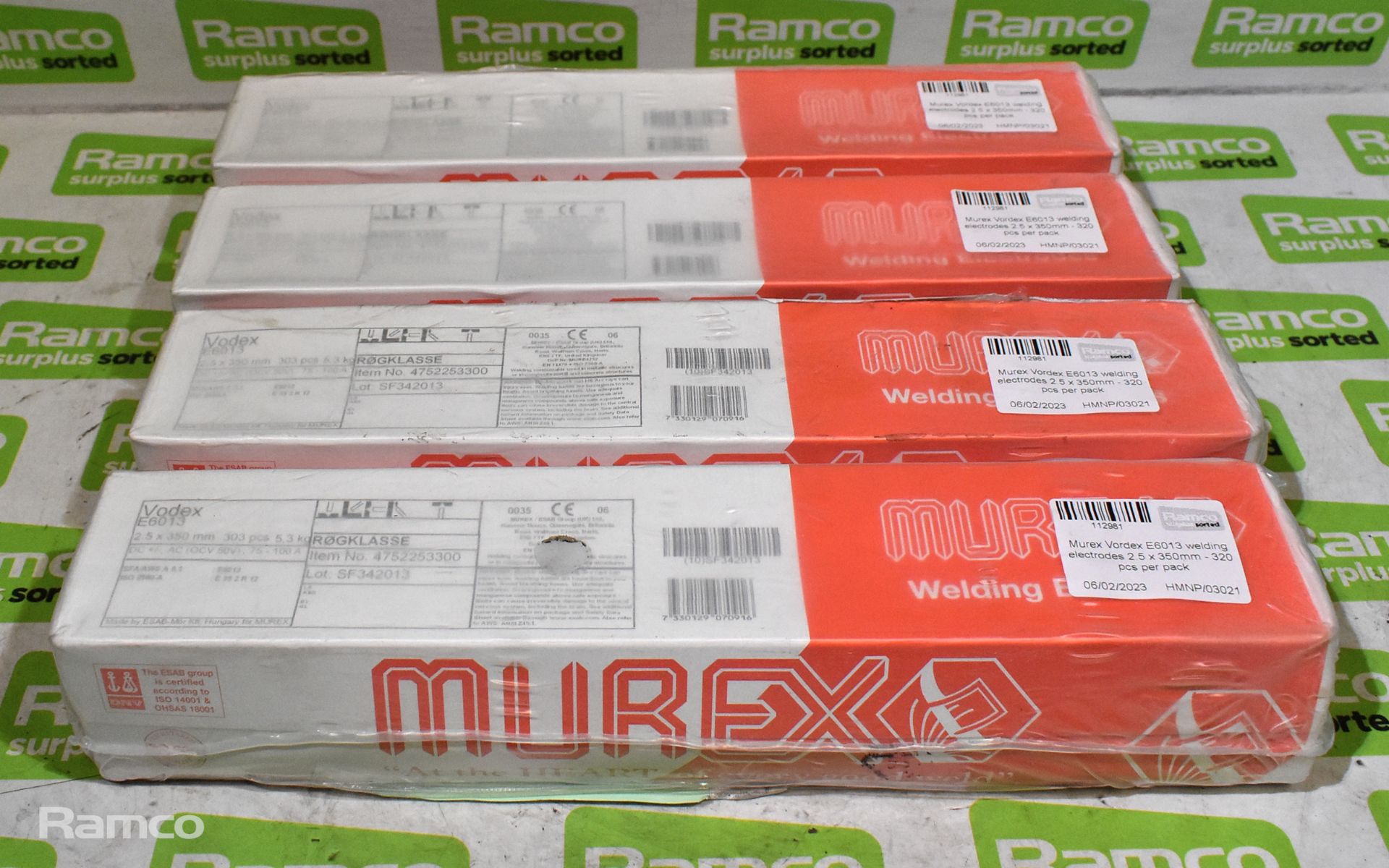 4x packs of Murex Vordex E6013 welding electrodes 2.5 x 350mm - 303 pieces per pack - Image 2 of 3