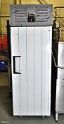 Iceinox VTS 610 CR stainless steel upright single door refrigerator with 3 adjustable shelves