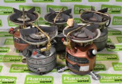 5x Coleman mini dual fuel stoves - see pictures for models & types