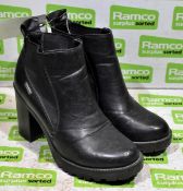 Firetrap heeled black ankle boots - size 7