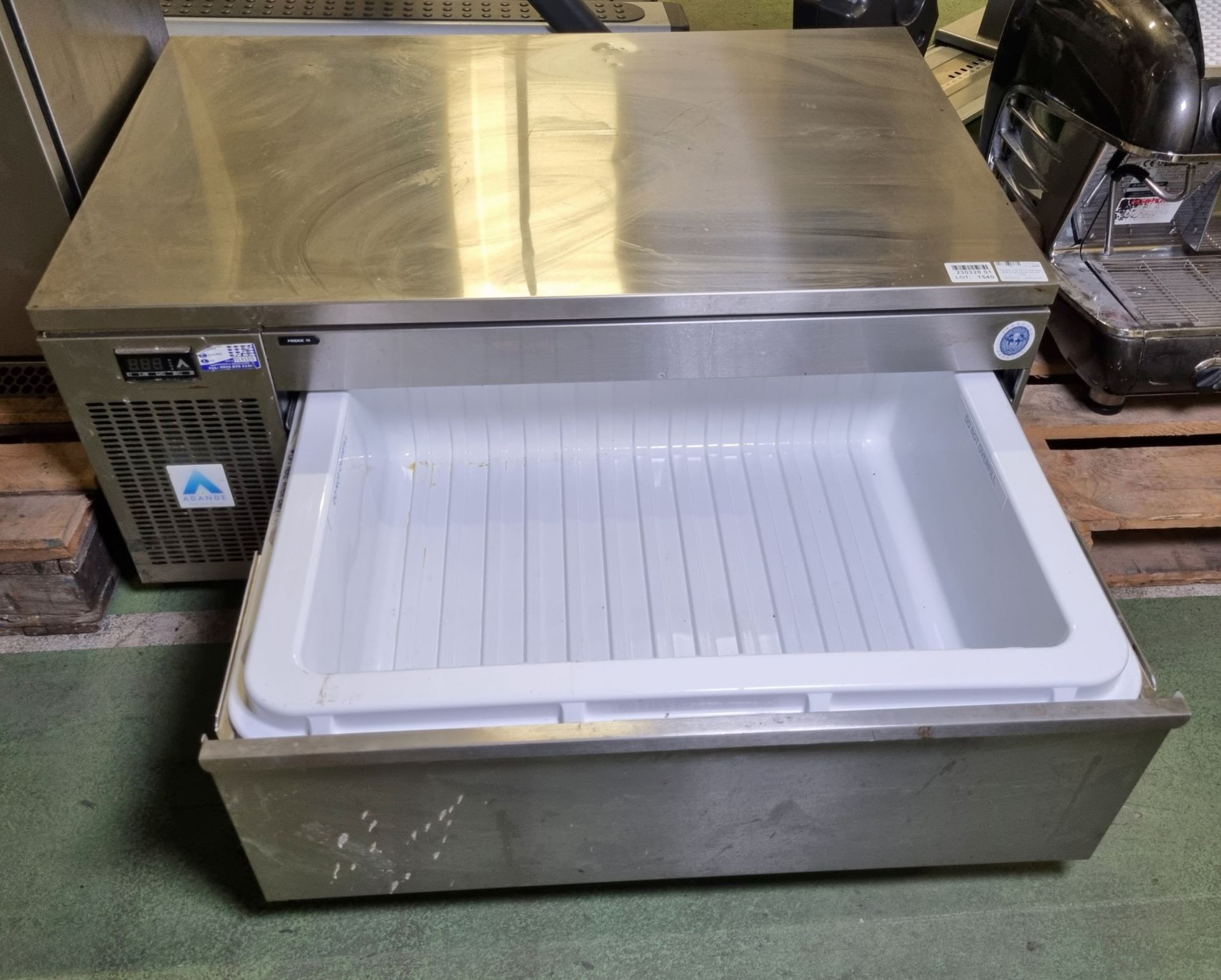 Adande VCS R2 V1 stainless steel single drawer counter fridge - 1110mm W - Image 3 of 3