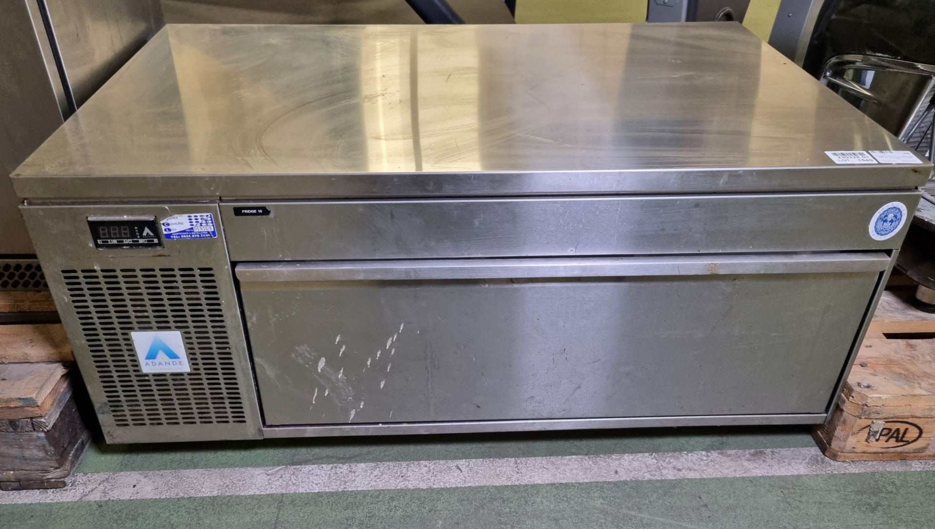 Adande VCS R2 V1 stainless steel single drawer counter fridge - 1110mm W
