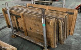 10x Wooden top Trestle tables - 1800mm W - AS SPARES OR REPAIRS