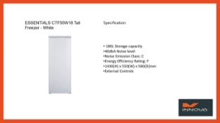 37x Essentials CTF55W18 tall freezer - white