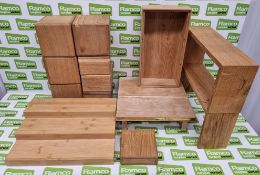 Wooden display bases and pedestals of multiple shapes and sizes