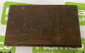 Printing plate - Image of the seafront illuminations and The Clock Tower - 16 x 10 x 2.5cm