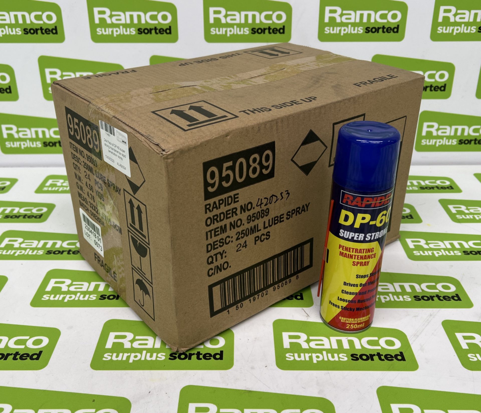 Rapide DP-60 super strong maintenance penetration spray 250ml tins - 24 tins