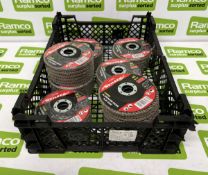 Neilson 40 grit 115mm oxide aluminum flap discs - 6 per pack - 7 packs, 5 loose