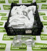 10x Pairs of workshop clear safety goggles