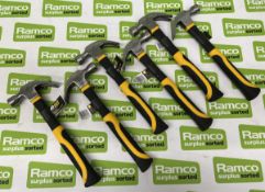 6x RAM Fibreglass handle 16oz claw hammers