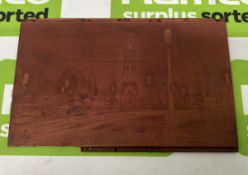 Printing plate - Image of the seafront illuminations and The Clock Tower - 16 x 10 x 0.5cm