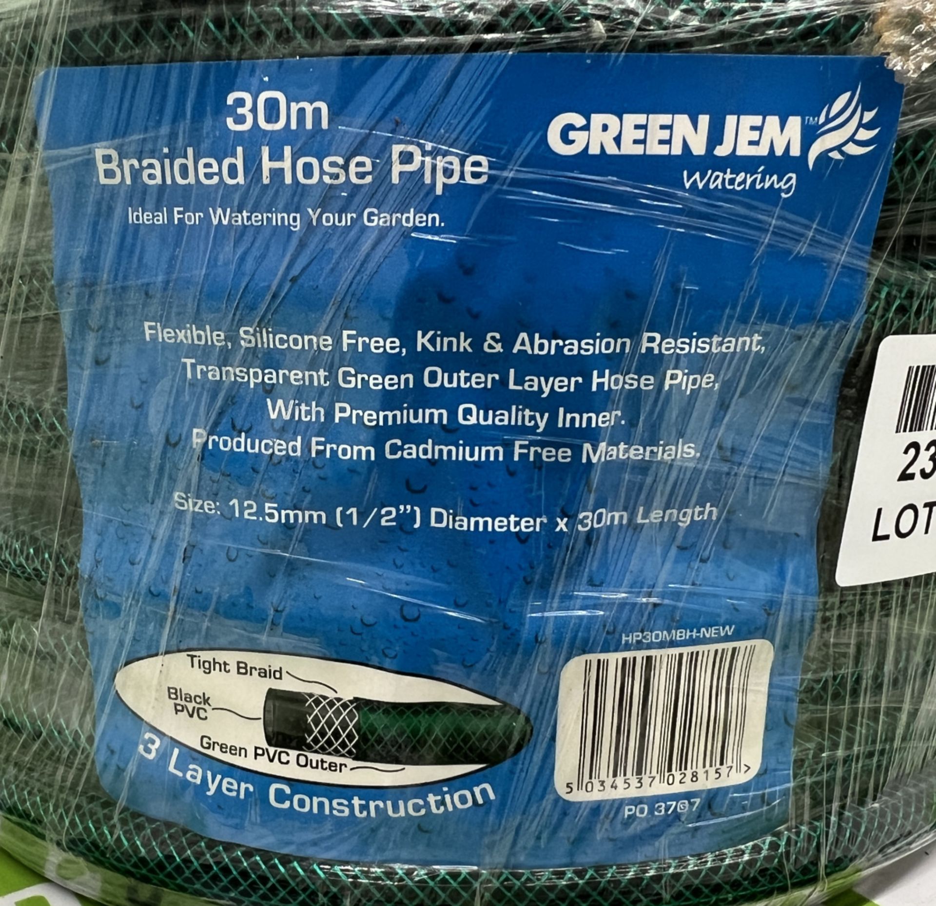 Green Jem 30m braided hose pipe reel - Image 2 of 3