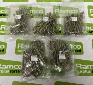 R spring clip pins single winded 5mm - 10 per bag - 5 bags