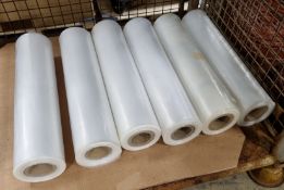 6x rolls of Clear polythene sleeve roll - 66cm wide