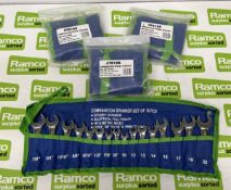 4x CT1050 16 piece stubby combination spanner sets - 10-22mm