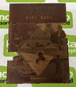 Printing plate for Skegness 1968 Official Guide reading 'Diamond Jubilee 1908-1968'