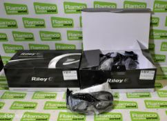 2x boxes of Riley Arezzo RCY00161 Clear Lense Goggles - 5 pieces per box