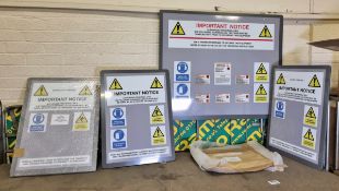 Safety signage and labels for water purification unit (WPU) equipment and supplies