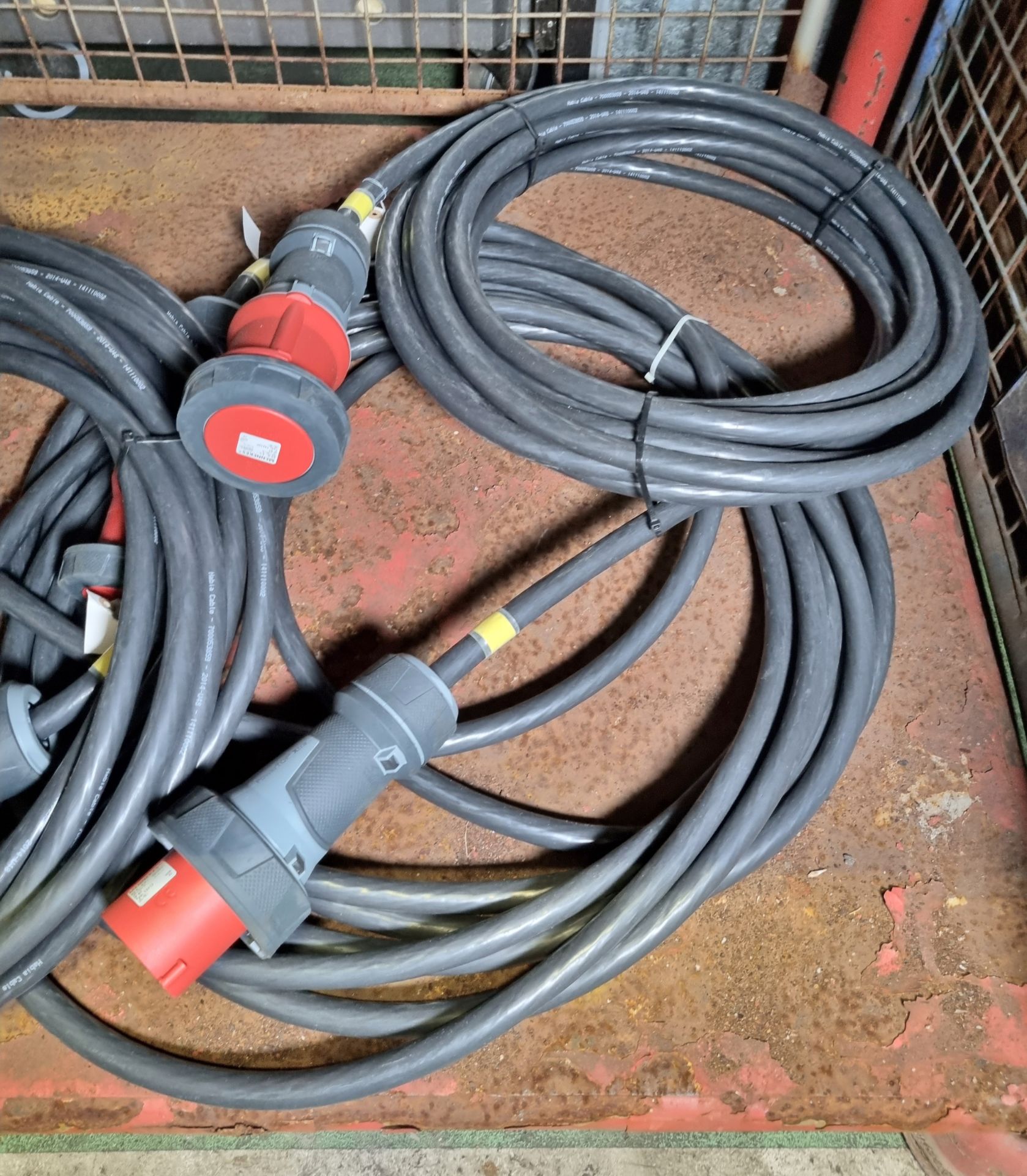 3x Mennekes 125a 400vac 3 Phase Power Harness heavy duty cables 10m - Image 3 of 5