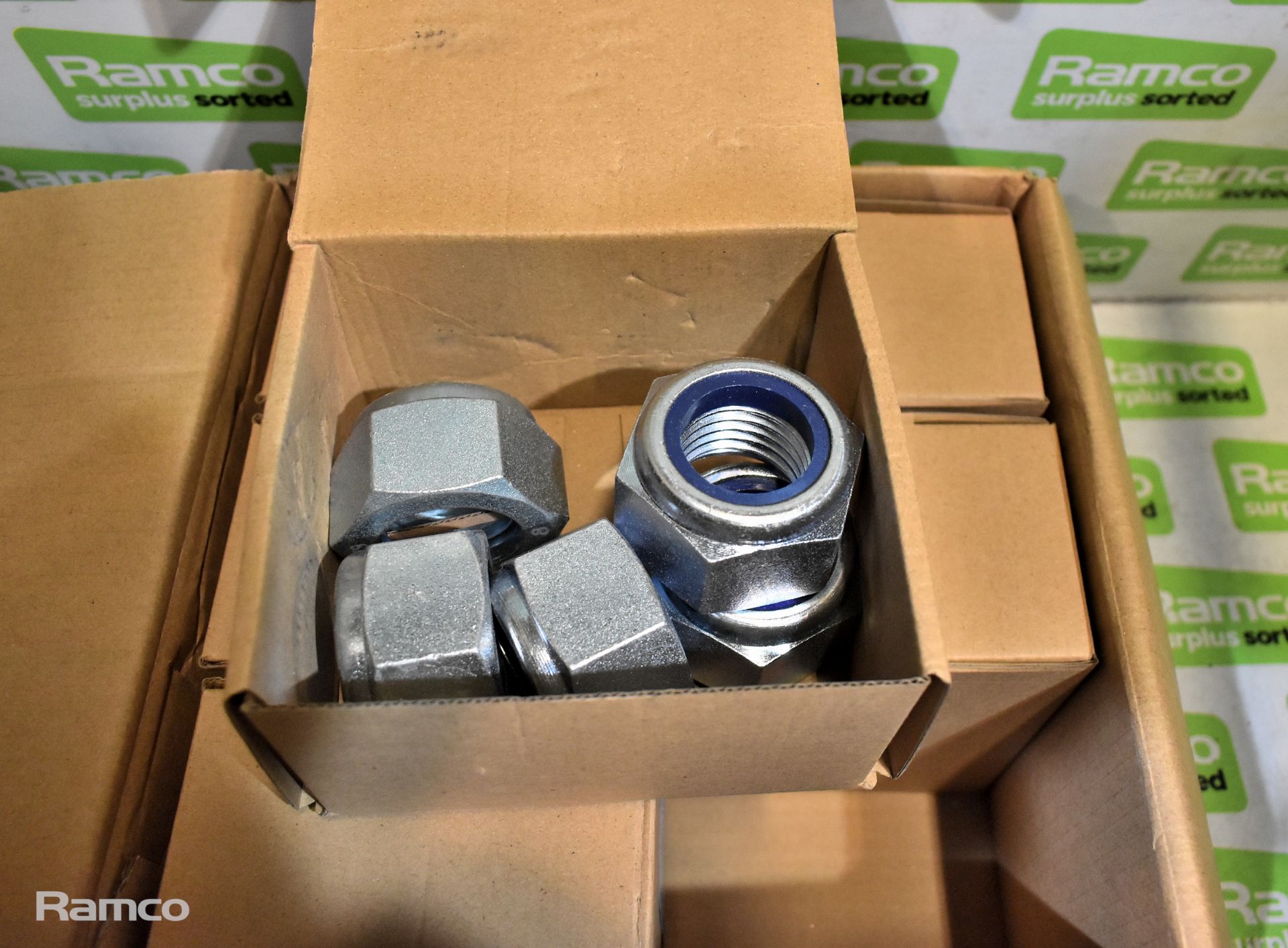 Fabory 36mm nylon insert locking nut - 1 box of approx 30