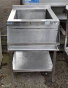 Stainless steel single bowl utility sink - dimensions: 60 x 75 x 95cm