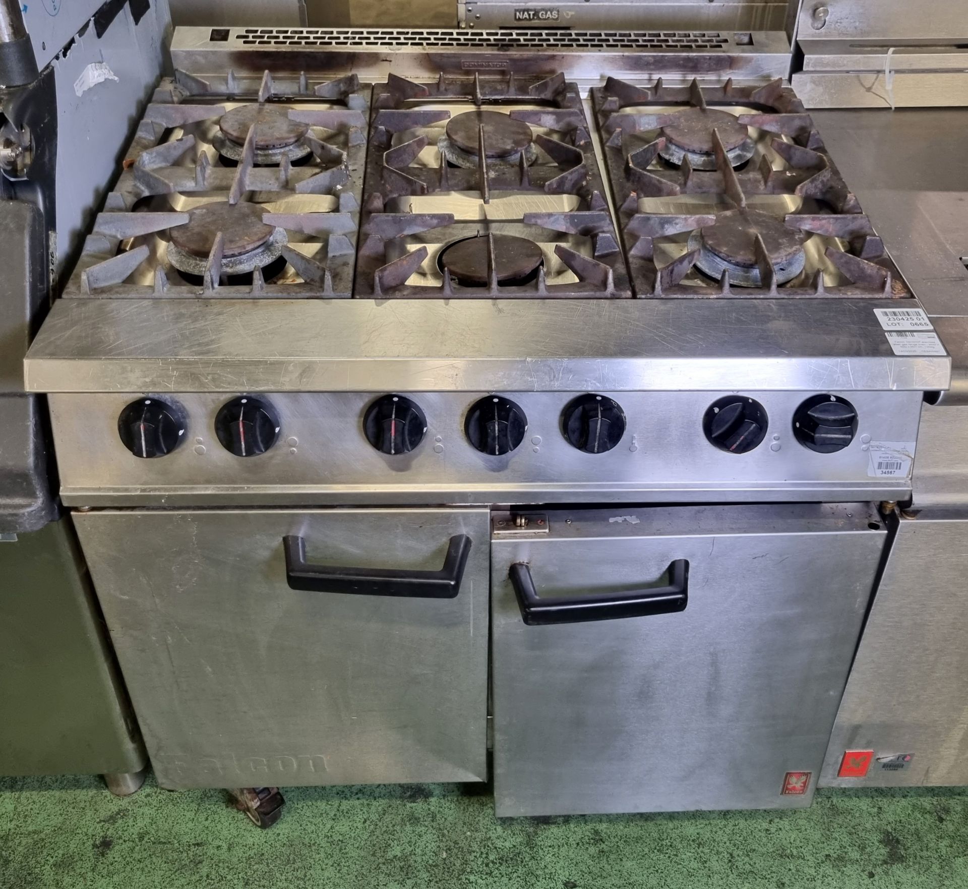 Falcon G21010T stainless steel gas range oven - W 90 x D 80 x H 95 cm, 120kg - Image 2 of 5
